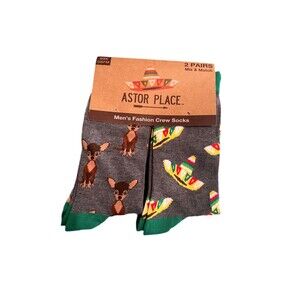 Astor Place Men's Fashion Crew Socks - 2 Pack